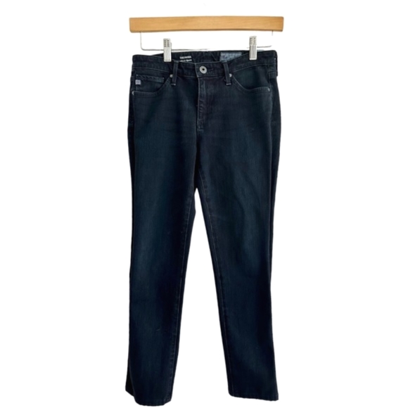 AG Adriano Goldschmied The Prima Black Jeans Mid Rise Cigarette Size 25R - Picture 4 of 14